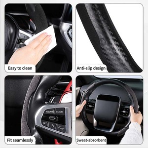 Housse de <span class=keywords><strong>volant</strong></span> personnalisée de luxe en fourrure et daim pour Volkswagen Golf 7 GTI Golf R MK7 VW Polo GTI <span class=keywords><strong>Scirocco</strong></span> 2015 2016 - Product Image 4