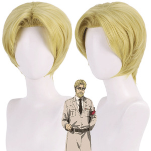 Peluca de Cosplay de Zeke Jaeger de <span class=keywords><strong>35</strong></span> cm, Color Amarillo, del Anime <span class=keywords><strong>Ataque</strong></span> <span class=keywords><strong>a</strong></span> <span class=keywords><strong>los</strong></span> <span class=keywords><strong>Titanes</strong></span>/Shingeki No Kyojin, para Hombre - Product Image 1
