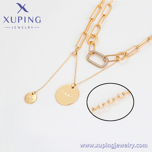 A00902266 XUPING collana gioielli a doppia catena 18K rame placcato gioielli regalo donna collana per <span class=keywords><strong>amante</strong></span> - Product Image 4