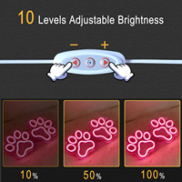 Enseigne néon personnalisée en gros pour la revente, enseigne néon LED patte de chien, décoration murale pour la maison, les fêtes, les studios, les clubs, cadeau pour toutes les occasions