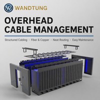 Gabinete de Red Modular 42U con Gestión de Cables por Techo y Control Remoto para Microcentros de Datos y Contención de Pasillos Fríos
