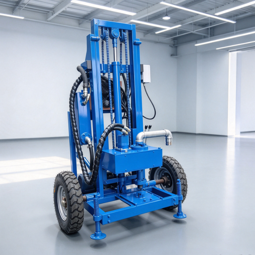 Tipe Rigging Small Hydraulic Water Well Drilling Rig 150m Borehole with Removable ...