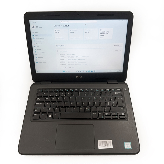 Used Laptop 13.3" Screen A+ Grade 8GB RAM 256GB SSD Cost-Effective Lightweight Study Work i5-8250U for Dell Latitude 3300
