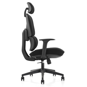 Fungsi Slider kursi bos putar hitam 6D, sandaran kepala dasar kokoh jaring penuh ergonomis kursi kantor dengan penyangga lutut - Product Image 2