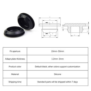 مخصص مختلف الأحجام المطاط سيليكون جولة أجزاء للماء المكونات نهاية كاب سدادة ثقب المكونات - Product Image 3