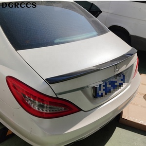 DGRCCS CLS C218 W218 CS สไตล์คาร์บอนไฟเบอร์ขัดเงา สปอยเลอร์หลัง ปีกท้ายรถ ปี 2011-2019 ติดตั้งด้วยเทป - Product Image 6