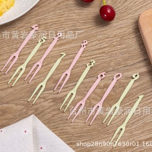 Fourchettes à fruits en plastique, outils à dessert, design coloré et mignon pour gâteaux et friandises - Product Image 3