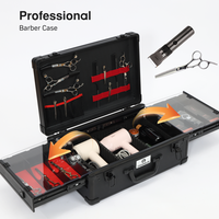 Valise de Barbier Professionnelle en Alliage d'Aluminium, Boîte de Transport Portable pour Barbier (Sans Outils)