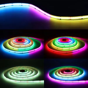 Strip LED COB 12V 24V WS2811 RGB IC 720LED/<span class=keywords><strong>m</strong></span>, Lampu CRI RA90 COB fleksibel terang tinggi warna mimpi penuh - Product Image 2