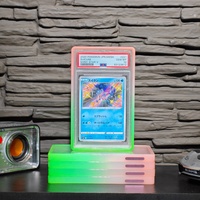 Plaque de protection arrière Gstar en TPU à paillettes dégradées avec clip en acrylique transparent pour cartes gradées PSA