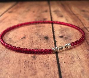 Ruby <b>Red</b> Color Minimalist <b>Bracelet</b> - Product Image 1