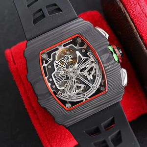 Luxury Carbon Fiber RM65-01 <b>Automatic</b> Self-Winding <b>Chronograph</b> Tonneau Mechanical Watch Rubber New High Quality Designer - Product Image 6