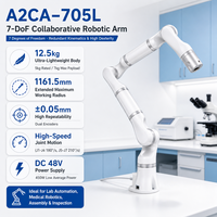 Bras robotisé Hirobot en alliage d'aluminium 7DOF A2CA-705L ultra-léger avec moteur, poids 12,5 kg, capacité de charge 5 kg, 450 W DC48V