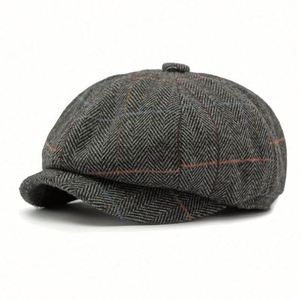 Wholesale in Stock Classic Irish Checked Fabric Ivy <b>Cap</b> Newspaper Boy Autumn <b>Winter</b> Newsboy <b>Cap</b> <b>Men</b> - Product Image 4