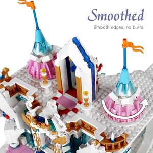 Moule <span class=keywords><strong>King</strong></span> 11008 Frozen Entrée Modèle Château <span class=keywords><strong>Magnétique</strong></span> Creative Filles Briques DIY No.Snow Palace Building Block Pour Enfants Cadeau - Product Image 3
