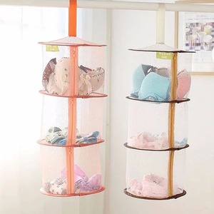 <b>Foldable</b> Mesh Herb Drying <b>Basket</b> with Zippers - Hanging Bra Clothes Dryer Rack for Kitchen And Laundry - Product Image 4