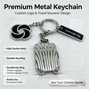 Porte-clés en métal personnalisé, alliage de zinc, design valise/bagage, gravure polie, souvenir de <span class=keywords><strong>voyage</strong></span>, cadeau d'affaires, logo personnalisé - Product Image 2
