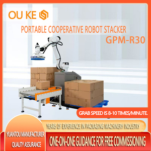 Điện tự động <span class=keywords><strong>palletizing</strong></span> <span class=keywords><strong>Robot</strong></span> điều kiện mới giấy đóng bao máy cho nhà máy hộp carton Túi palletizer lõi động cơ - Product Image 3