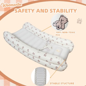 Lit de voyage gonflable pour tout-petits, pare-chocs de sécurité, chaise berçante, matelas pneumatique portable pour enfants et bébés, utilisation en hôtel, design minimaliste - Product Image 2
