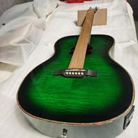 Gitar U-bass Model30Inch untuk Anak-anak, Gitar Kayu Kecil dengan Senar, Kayu Spruce dengan EQ Pick up, Gitar Hollow Pabrik, Alat Musik Ispan