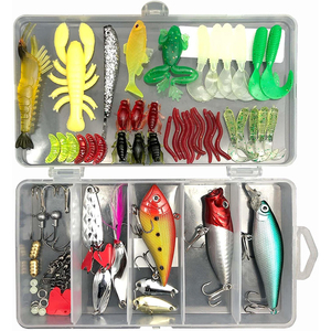Kit <span class=keywords><strong>de</strong></span> 78 señuelos <span class=keywords><strong>de</strong></span> pesca que incluye señuelos <span class=keywords><strong>de</strong></span> plástico duro, cucharas metálicas, señuelos blandos, cebos <span class=keywords><strong>de</strong></span> <span class=keywords><strong>gusano</strong></span>, camarones y accesorios <span class=keywords><strong>de</strong></span> pesca. - Product Image 2