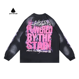 Felpe a maniche lunghe con cappuccio Vintage <span class=keywords><strong>oversize</strong></span> in cotone lavabile con fossetta <span class=keywords><strong>verde</strong></span> da donna con stampa personalizzata per l'inverno - Product Image 3