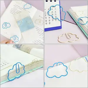 Clips de papel con forma de nubes pequeñas, clip de papel lindo de Oficina Creativa para oficina y escuela