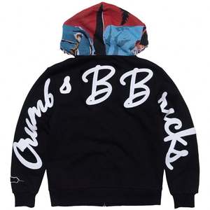 Sweat à capuche streetwear zippé 500 g/m² personnalisé avec col à capuche brodé de créateur pour les marques de vêtements - Product Image 4