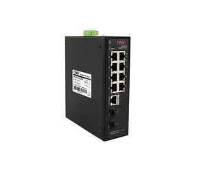 Industrial Ethernet Switch 8 ports Gigabit SFP PoE Managed Network Switch Wide range DC power supply DIN rail Ethernet Switch