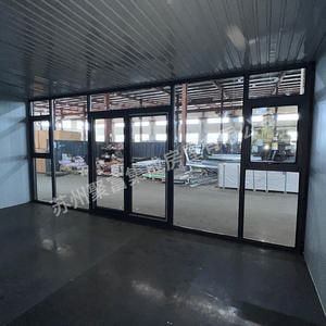 Muro cortina de vidrio para patio de villa, sala de reuniones móvil personalizable, aislamiento solar, sala de sol, aluminio de puente rotto - Product Image 3