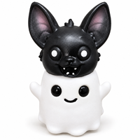 Jouet Squishy Fantôme Chauve-souris d'Halloween en Matériau TPR, Doux à Presser, Sensoriel, Anti-stress, Cadeau Nouveauté pour Fêtes