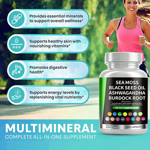 OEM Private Label Großhandel Meeresalgen Schwarzkümmelöl Ashwagandha Klettenwurzel Kapseln Nahrungsergänzungsmittel zur Unterstützung des Allgemeinen Wohlbefindens - Product Image 4