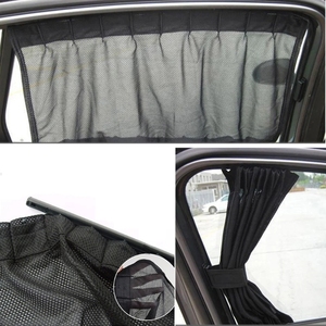 Tendina Parasole Universale Nera a Rete per Auto, Protezione UV per Finestrini Laterali, <span class=keywords><strong>Parabrezza</strong></span> <span class=keywords><strong>e</strong></span> <span class=keywords><strong>Lunotto</strong></span> Posteriore - Product Image 6