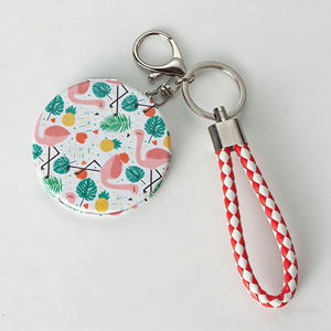 Nouveauté <span class=keywords><strong>Miroir</strong></span> de poche grossissant 2X Compact Double face Rond Pliable avec porte-clés Maquillage Taille de voyage pour femmes - Product Image 4