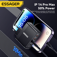 Chargeur rapide GaN ESSAGER ES-CD37 Série 4 ports PD 100W USB A USB C pour téléphone et ordinateur portable
