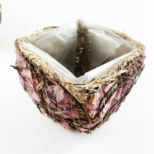 Maceta Creativa de Paja Natural para Escritorio, Maceta Clásica para Cactus y Bonsáis Pequeños, para Uso en el Suelo - Product Image 3