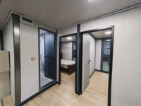 Maison préfabriquée 2/3 chambres, maison modulaire miniature temporaire, maison conteneur portable extensible de 20 pieds ou 40 pieds