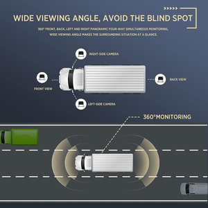 10 inch tầm nhìn ban đêm xe MP4 DVR Màn hình 4 kênh AHD phía sau phía trước bên trái bên phải máy ảnh không thấm nước Xe tải chia màn hình ghi - Product Image 5