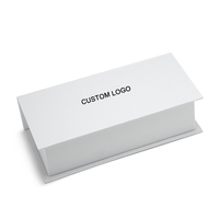 Logo personnalisé de luxe, Stock de lunettes, sac d'emballage populaire noir et blanc pour lunettes, boîte en papier pour lunettes de soleil