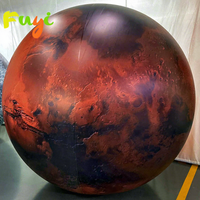 Ballon gonflable de la planète Mars avec éclairage LED pour la décoration de scène