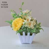 QIDA vente en gros artificielle soie herbe fleur arbre bonsaï luxe décor à la maison petite plante en pot en plastique pour une utilisation en extérieur pour le mariage