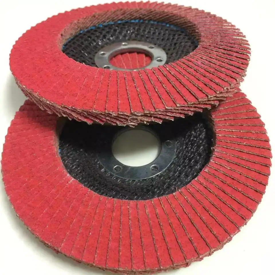 4 inch 100mm 40 60 80 grit compact flap wheel ao 80m/s coated flex abrasive germany flap disc