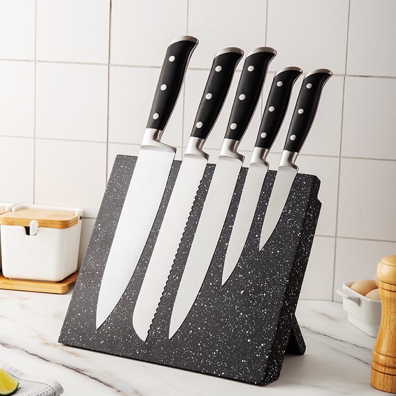 Top Selling Products 2021 Magnetic Knife Holder Snow Grain Pattern Universal Knife Block