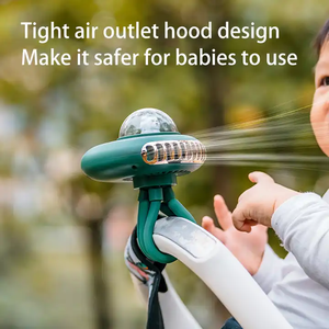 CYKE bébé poussette <span class=keywords><strong>dessin</strong></span> <span class=keywords><strong>animé</strong></span> poulpe ventilateur silencieux sans lame avec ventilateur USB portable à 4 vitesses, variable et rechargeable 2000mAh DQ217 - Product Image 4