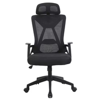 Chaise de bureau exécutive en mesh 3D avec accoudoirs, dossier haut, pivotante, ergonomique, idéale pour le bureau à domicile et les salles de réunion