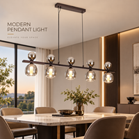Lustre linéaire moderne noir nacré pour salle à manger, îlot de cuisine, restaurant, hôtel, salon, luminaire suspendu au plafond