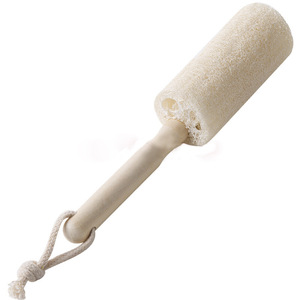 Éponge à vaisselle biodégradable ronde blanche avec manche en bois pour le lavage de la vaisselle - Product Image 5