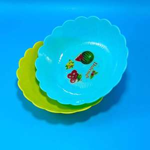 Plateau à bonbons en plastique pour salon, table basse, fruits secs, collations, petits fruits, plateau à fleurs pour la maison, coloré - One Yuan Department Store - Product Image 2