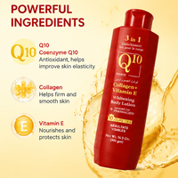 Lotion corporelle au beurre de karité 500 ml, marque privée ODM, Q10, blanchissante, éclaircissante, au collagène et à la vitamine E, pour femmes