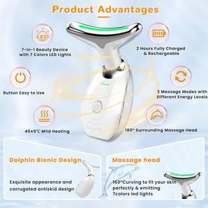 Nuevo Masajeador Facial Eléctrico <span class=keywords><strong>2026</strong></span> con Vibración de 500mAh, Funciona con Batería, Herramienta de Masaje para Cuello, Masajeador Facial LED de Tejido Profundo - Product Image 3